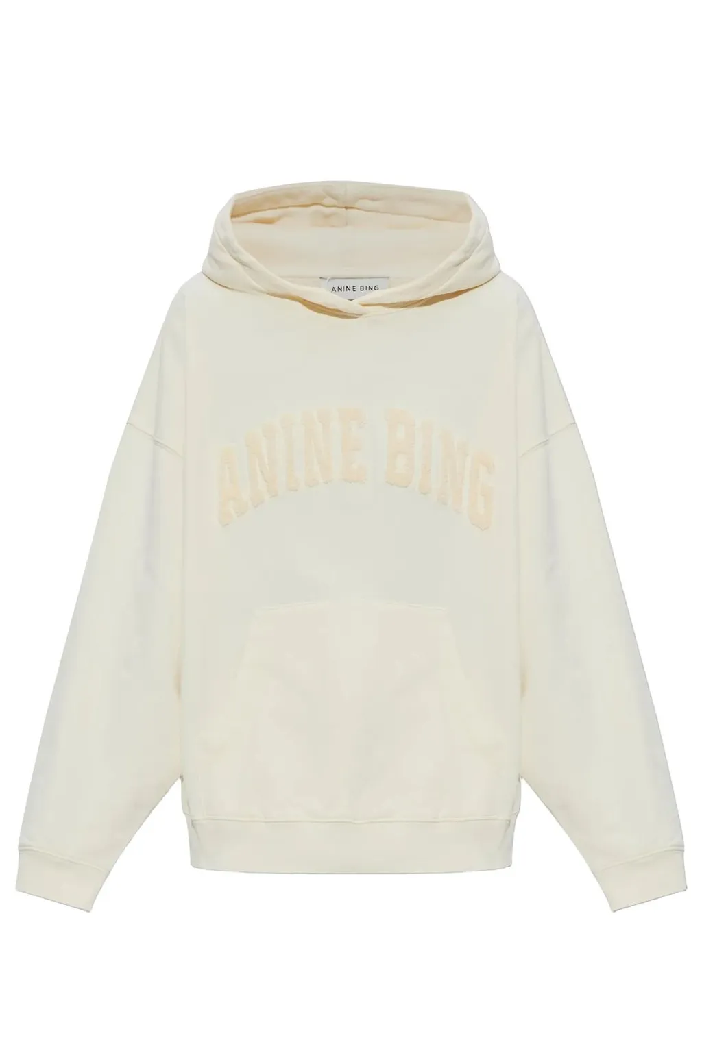Anine Bing Harvey Logo Flocked Hoodie