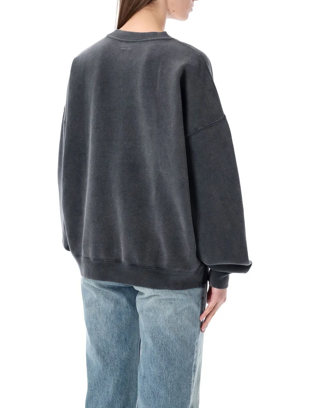 Anine Bing Mile Crew Neck Logo Sweater