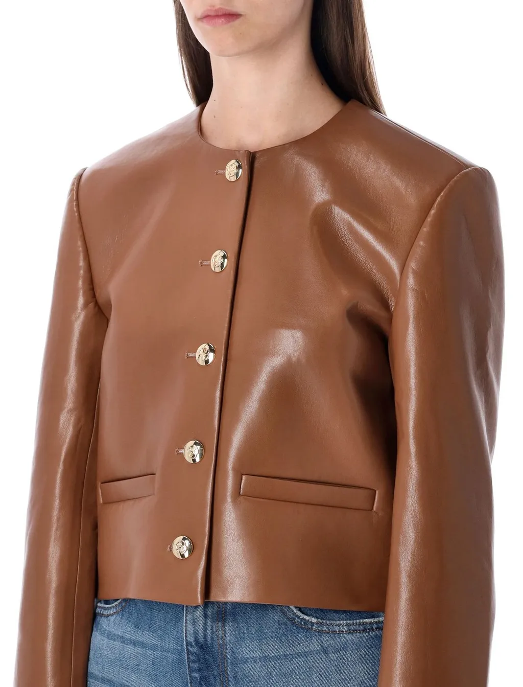 Anine Bing Amber Cropped Crewneck Jacket