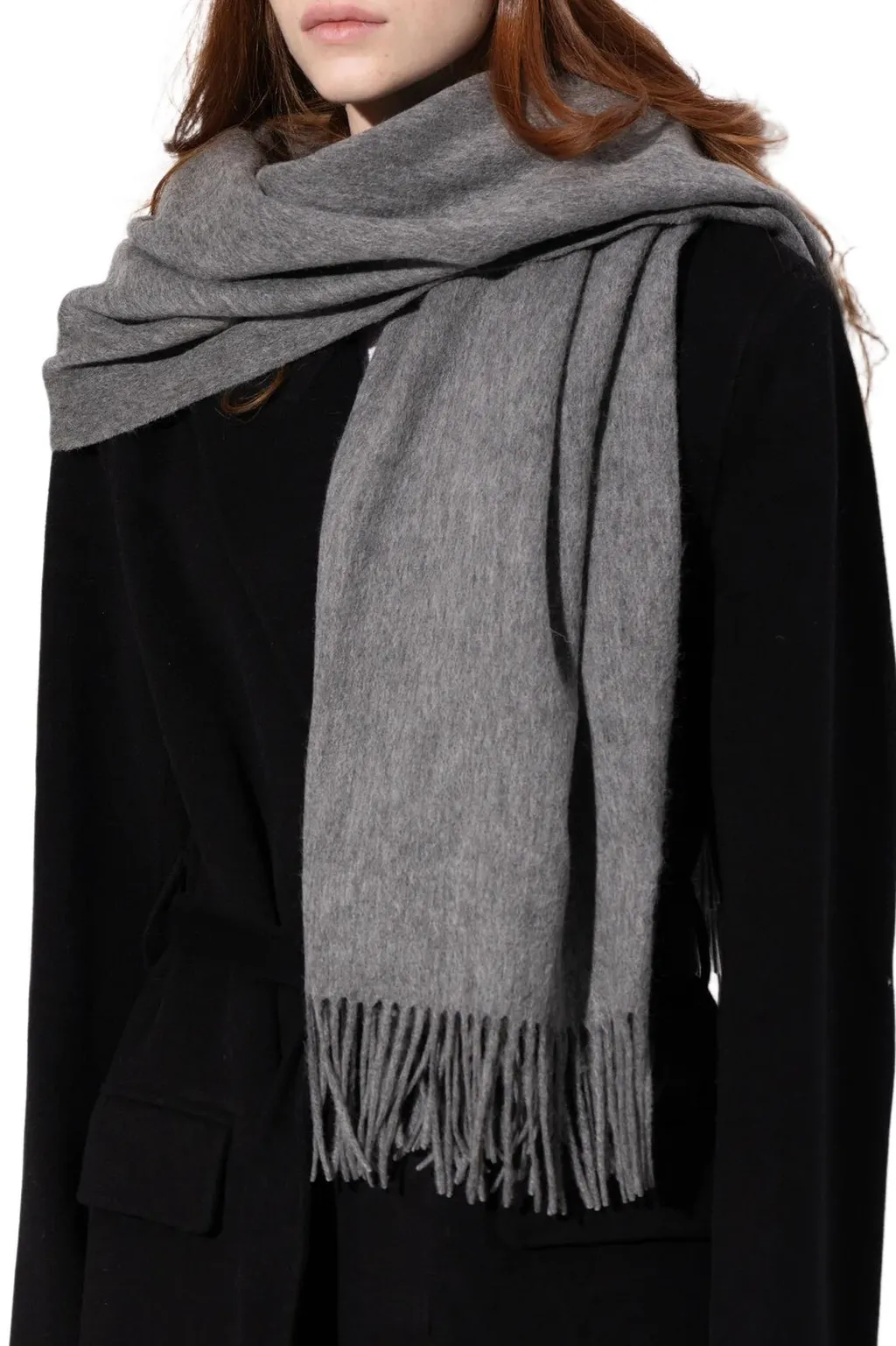 Anine Bing Fringed Wool Scarf