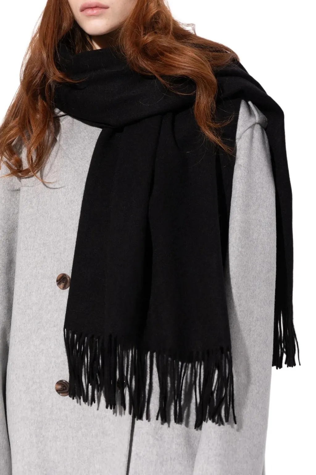 Anine Bing Fringed Wool Scarf