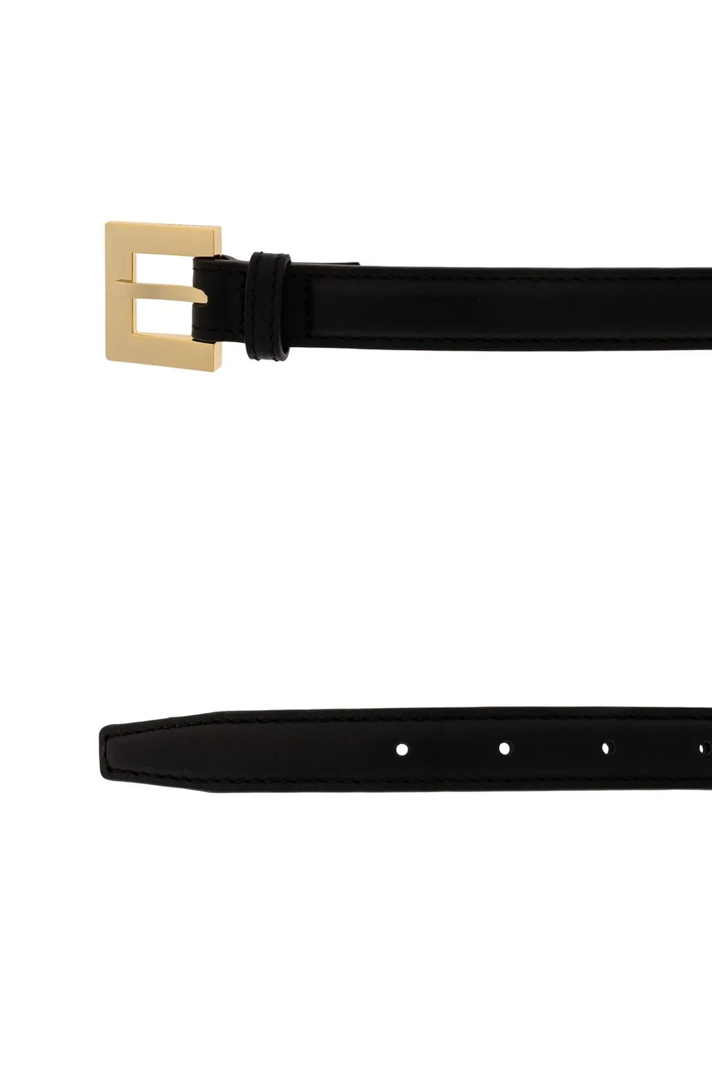 Anine Bing Square-Buckle Leather Belt