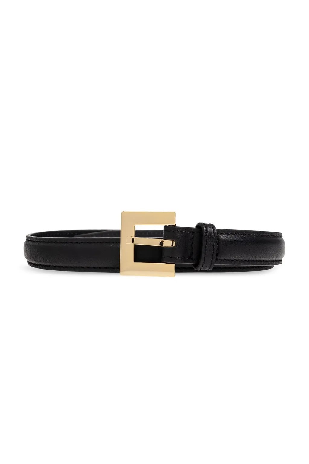 Anine Bing Square-Buckle Leather Belt