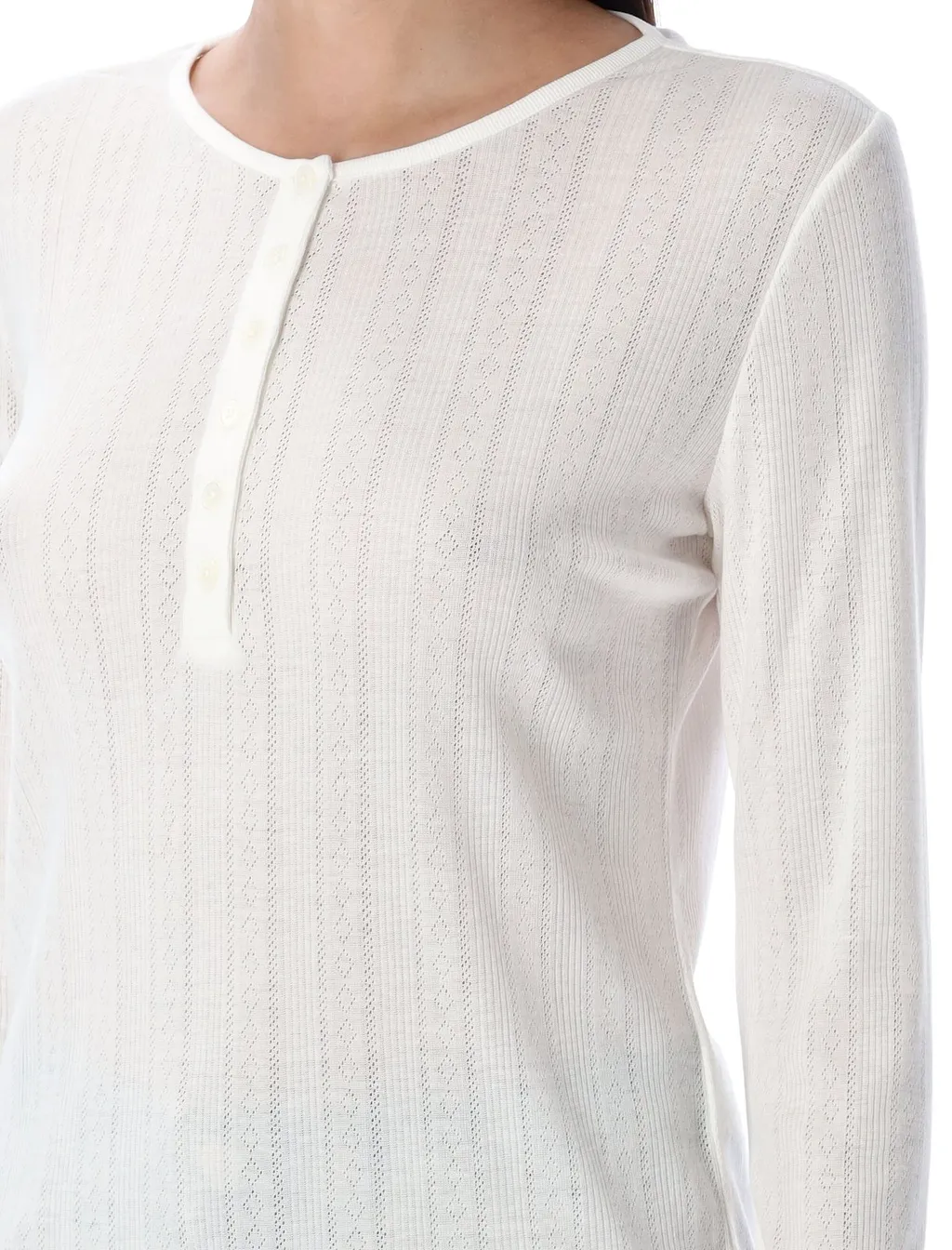 Anine Bing Pia Long-Sleeved Ribbed T-Shirt