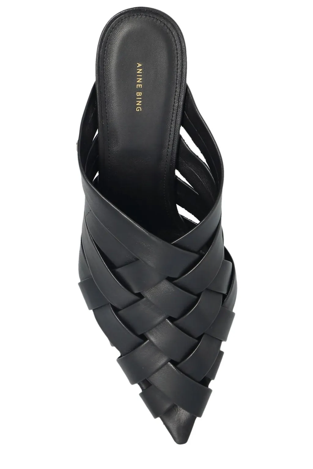 Anine Bing Eve Pointed Toe Woven Mules