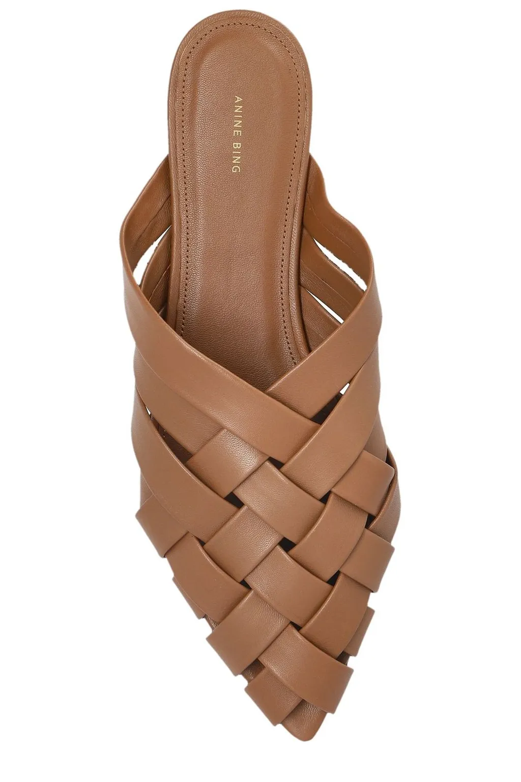 Anine Bing Eve Woven Slip On Mules