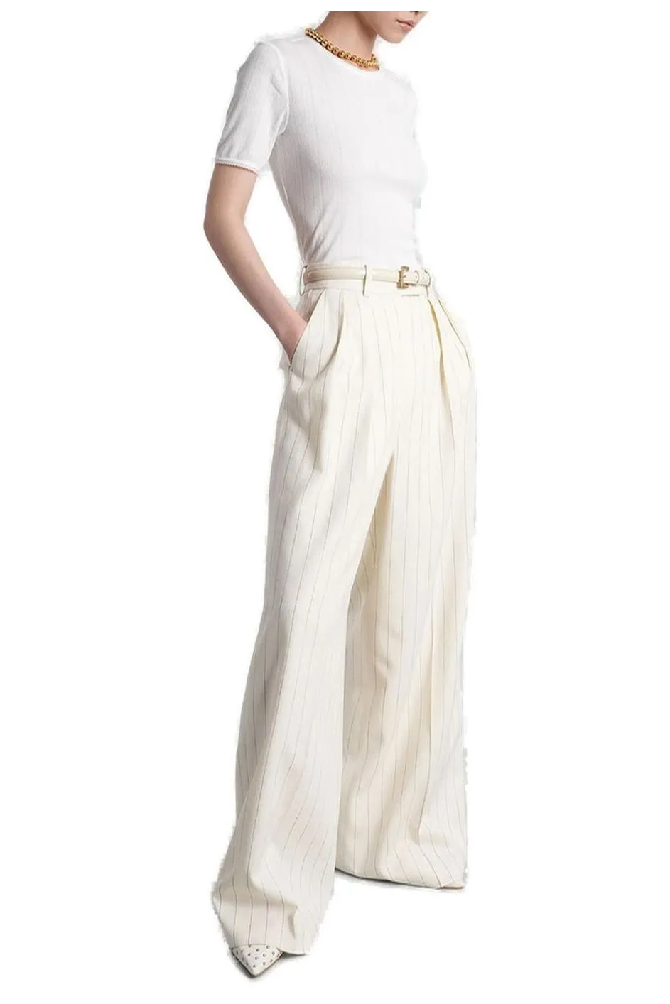 Anine Bing Pia Wide-Ribbed T-Shirt