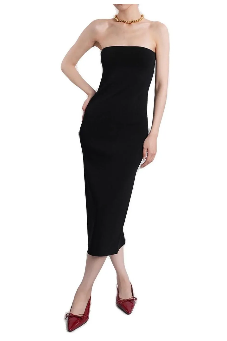 Anine Bing Rosa Strapless Midi Dress