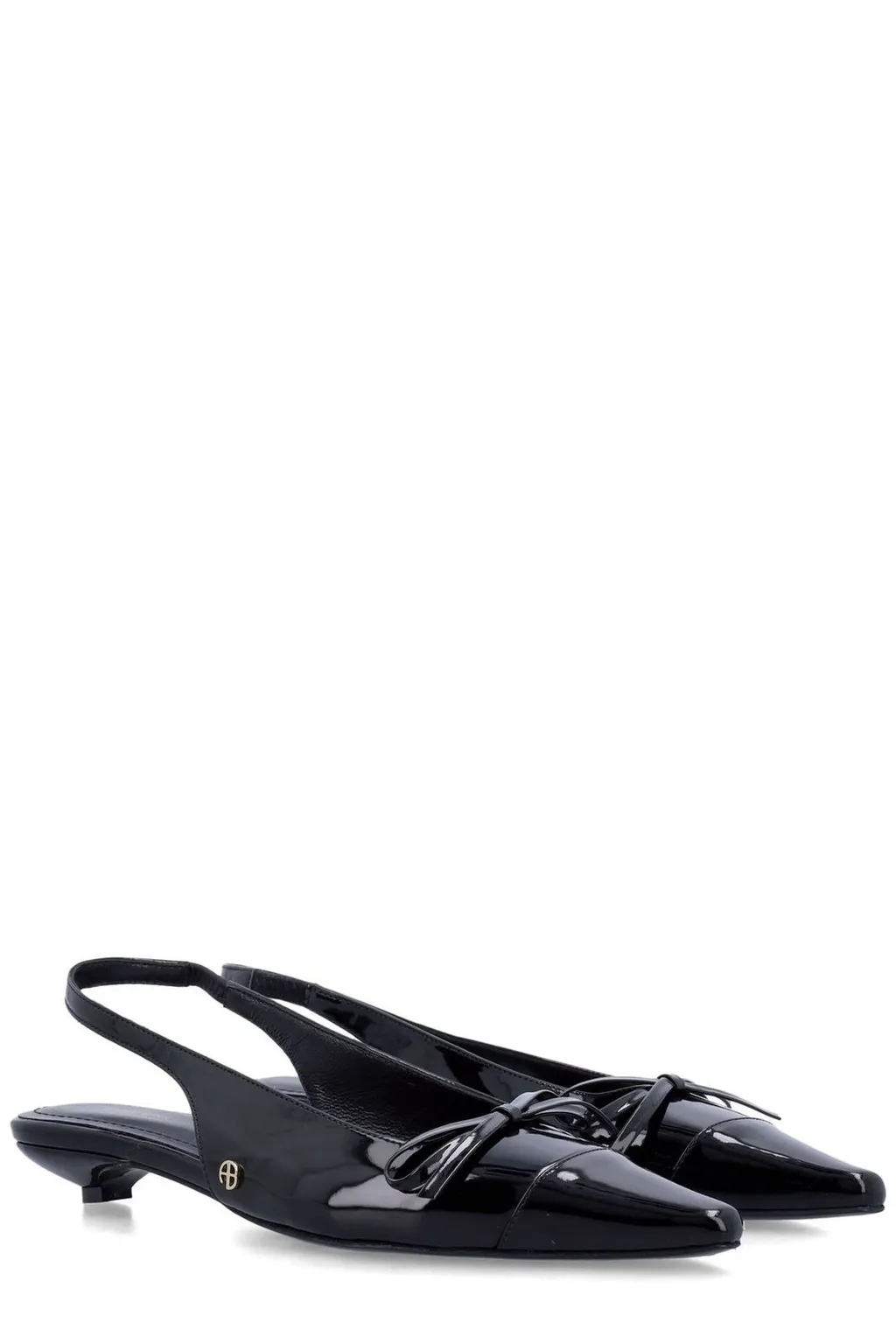 Anine Bing Zoey Bow-Detail Slingback Pumps