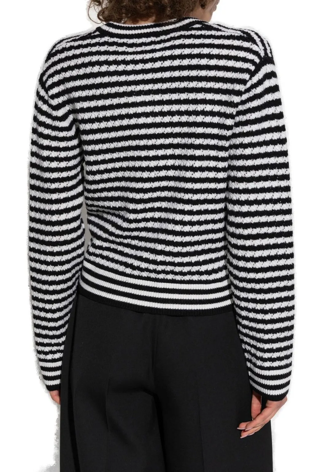 Anine Bing Striped Buttoned Cardigan