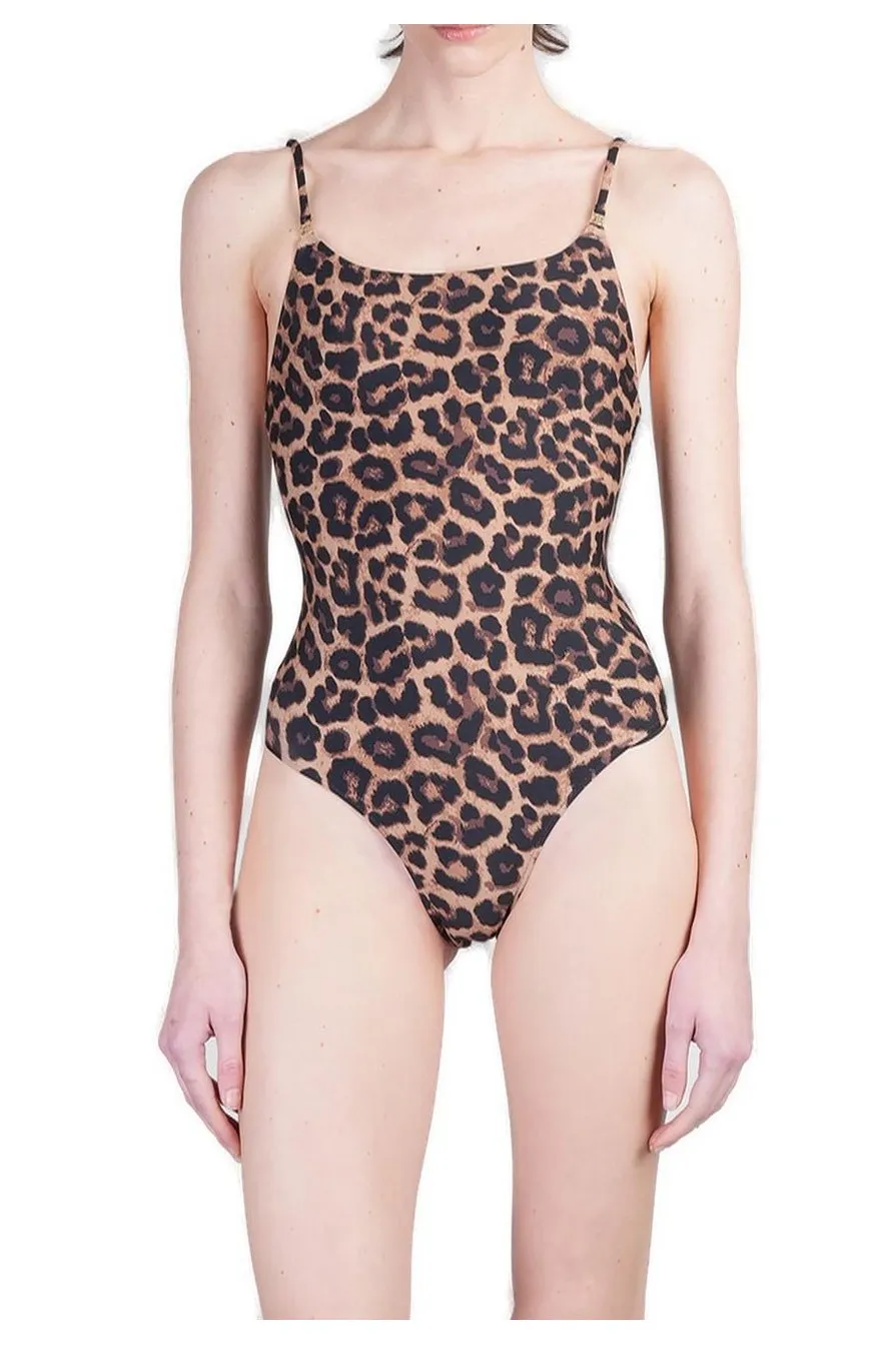 Anine Bing Vesta Leopard-Printed Bodysuit