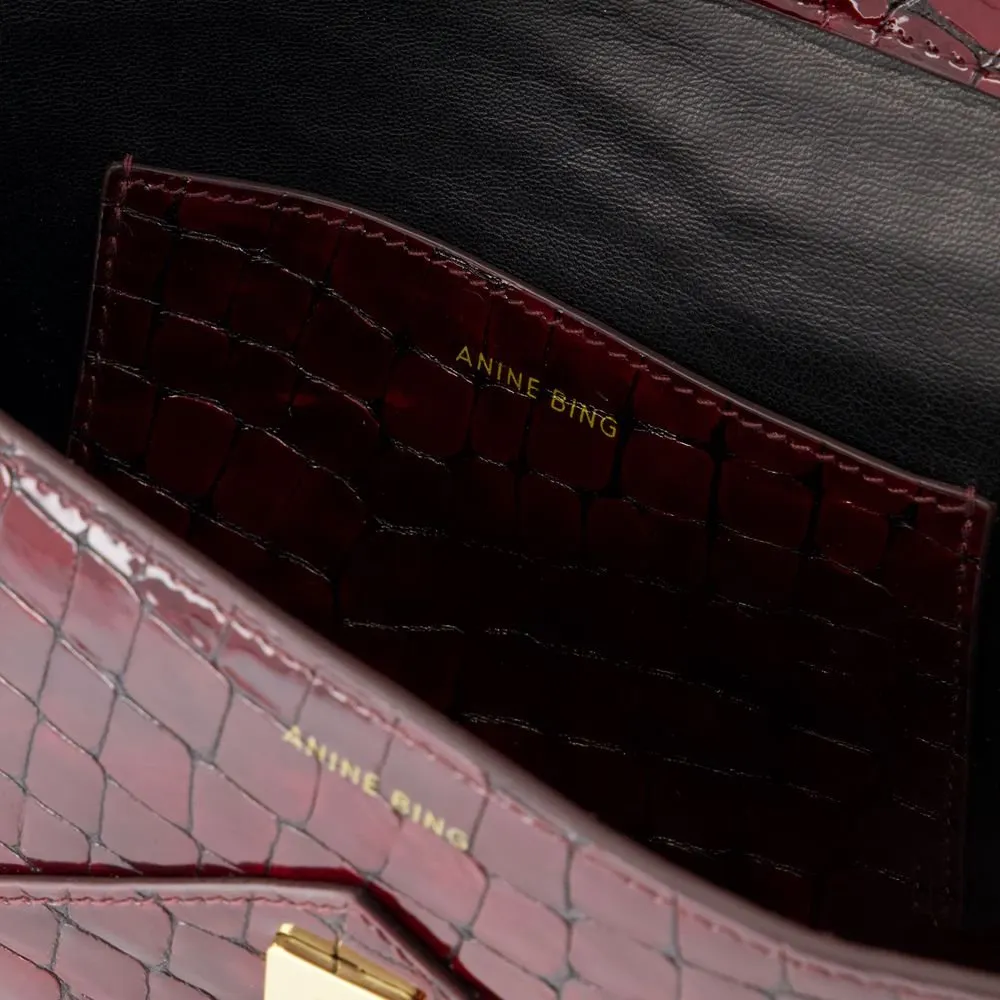 Anine Bing Elly Embossed Small Shoulder Bag