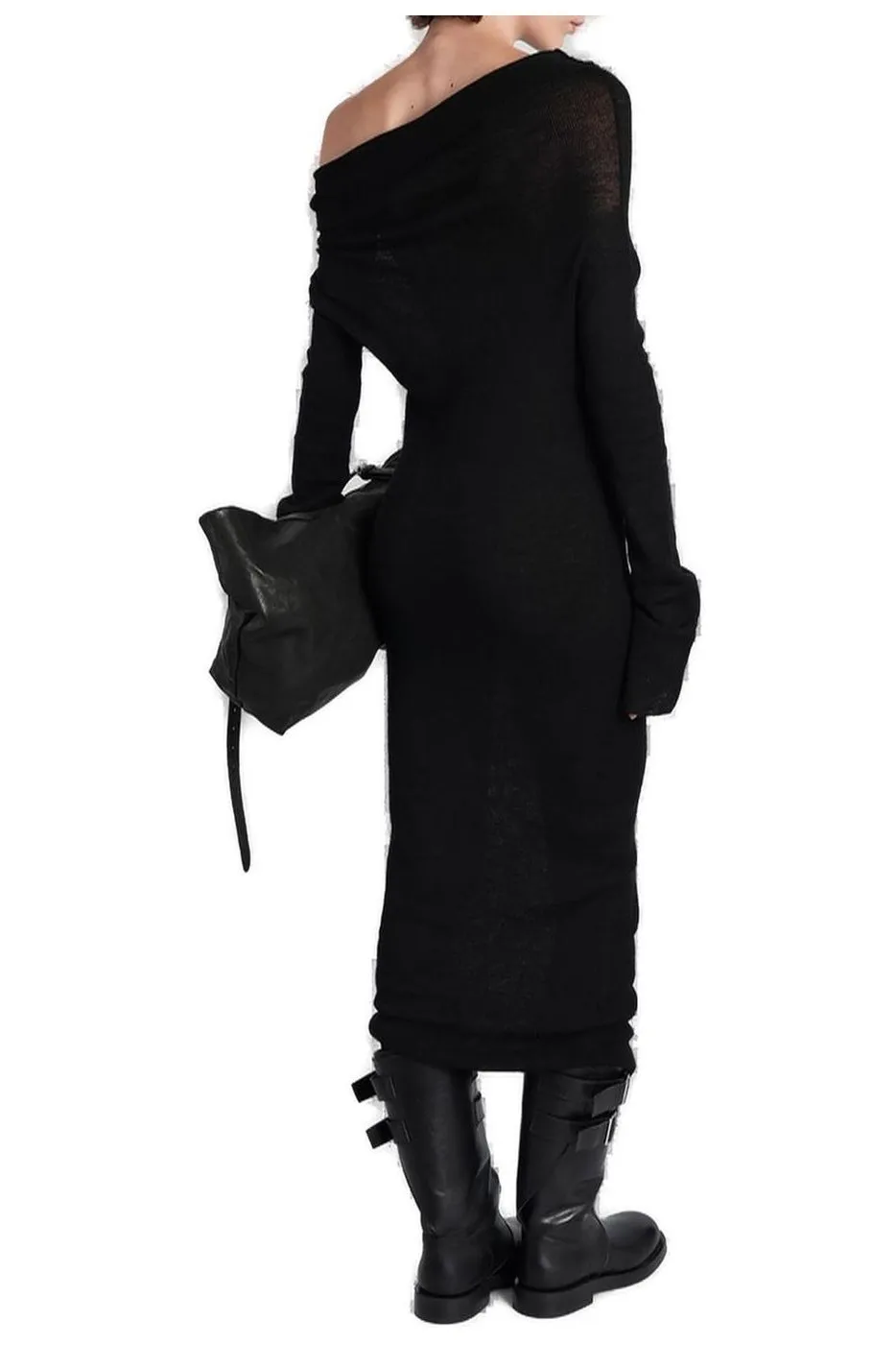 Ann Demeulemeester Barbro Dropped Shoulder Midi Knitted Dress
