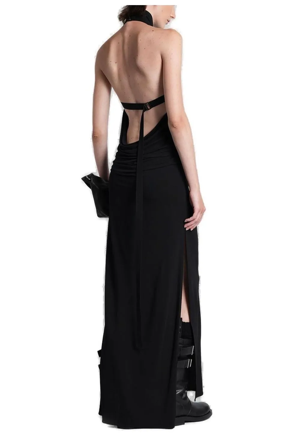 Ann Demeulemeester Rut Sleeveless Turtleneck Maxi Dress