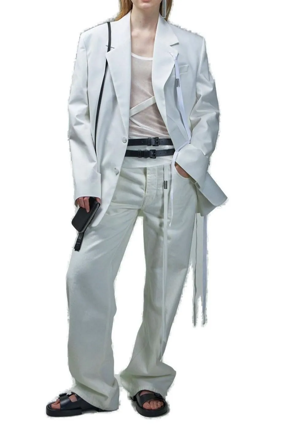Ann Demeulemeester Lizzie Strapped Tailored Jacket