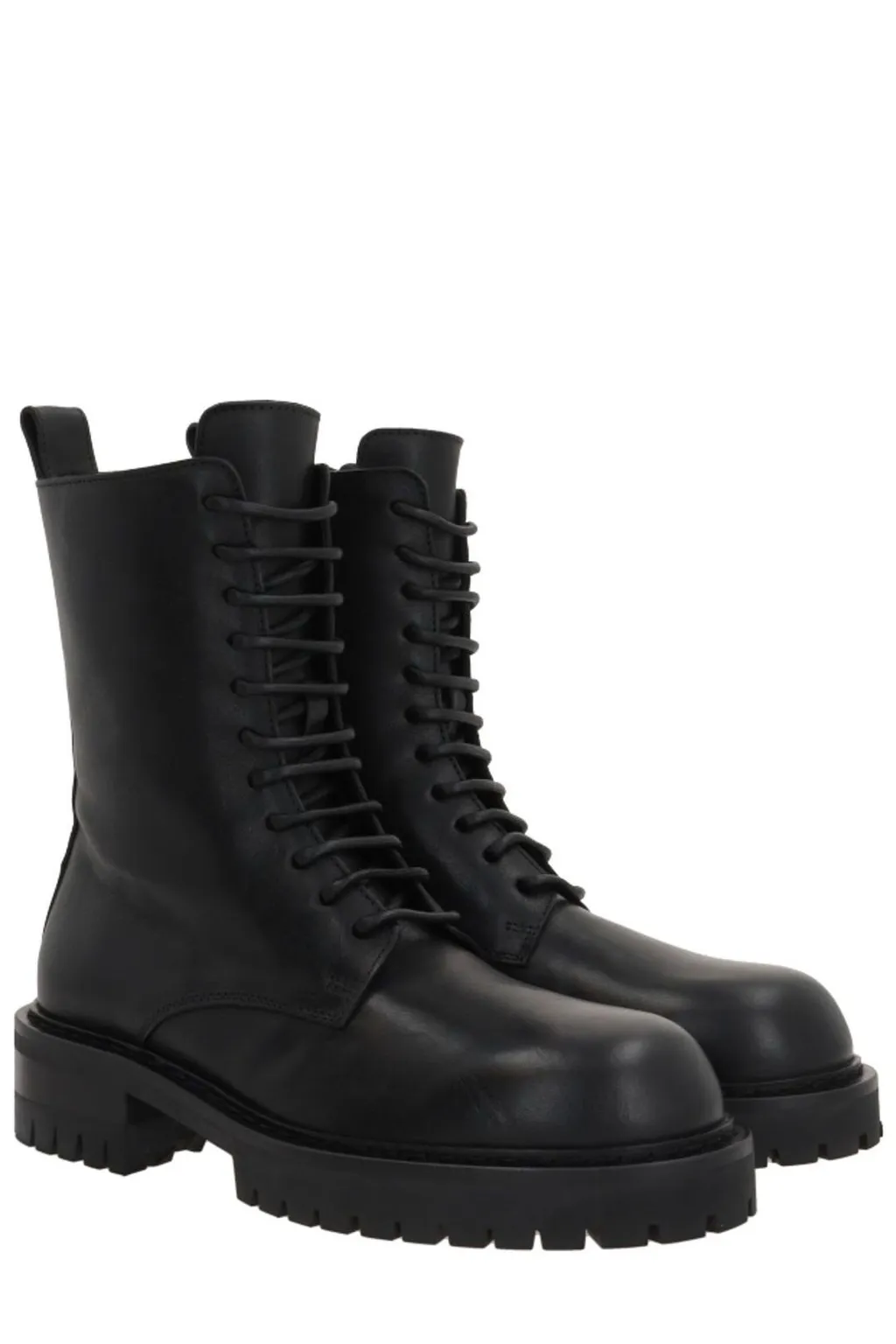 Ann Demeulemeester Round Toe Lace-Up Boots