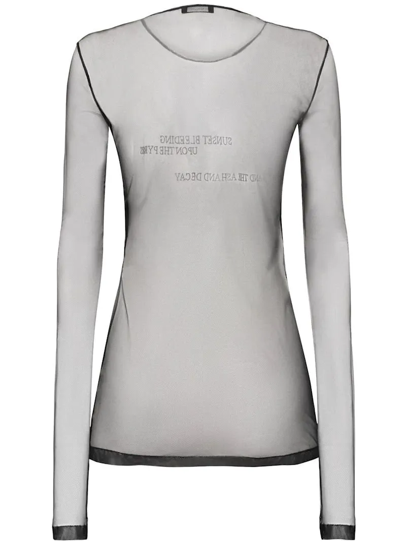Ann Demeulemeester Fiene Sunset Bleeding Long Sleeve Top
