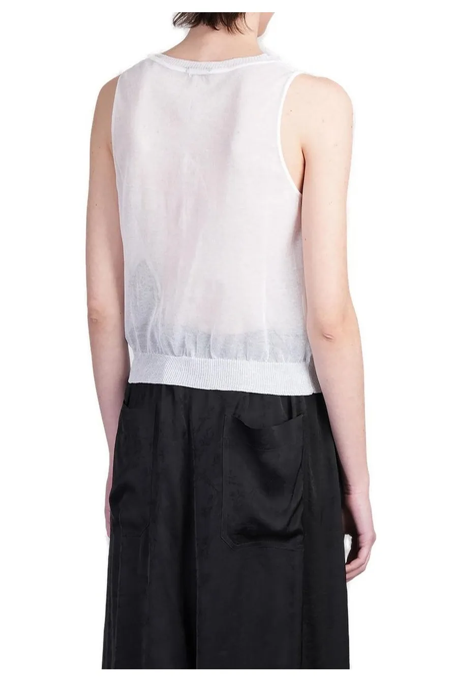 Ann Demeulemeester Lotta Sheer Knitted Sleeveless Top