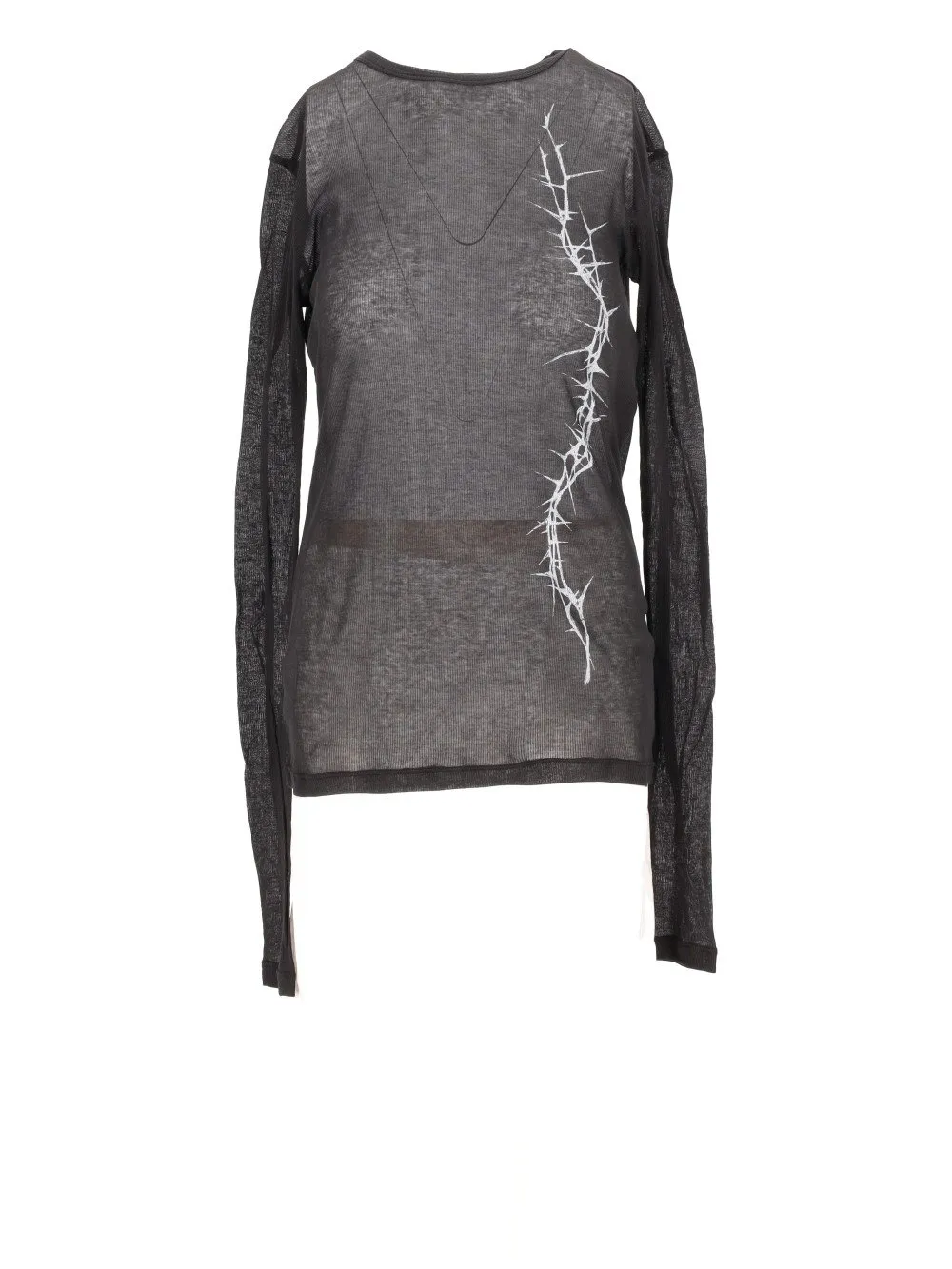 Ann Demeulemeester Fiene Printed Long-Sleeved T-Shirt