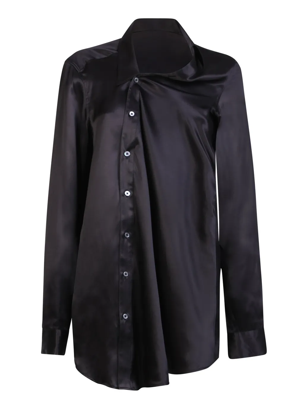 Ann Demeulemeester Asymmetric Designed Satin Shirt