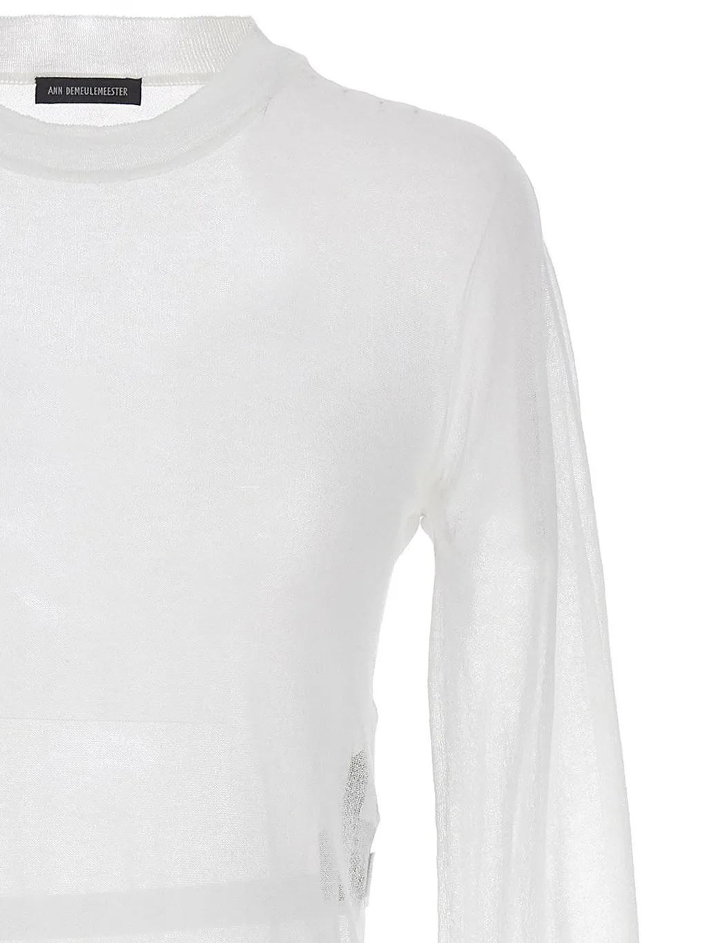 Ann Demeulemeester Blion Sheer Lace-Up Detailed Sweater