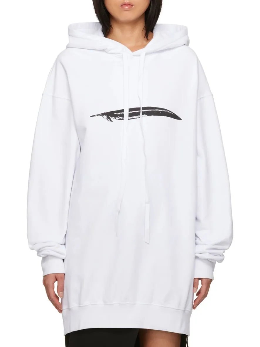 Ann Demeulemeester Annemarie Feather Printed Hoodie