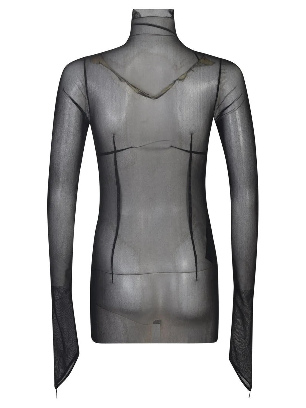 Ann Demeulemeester Sheer Detailed Long-Sleeve Top