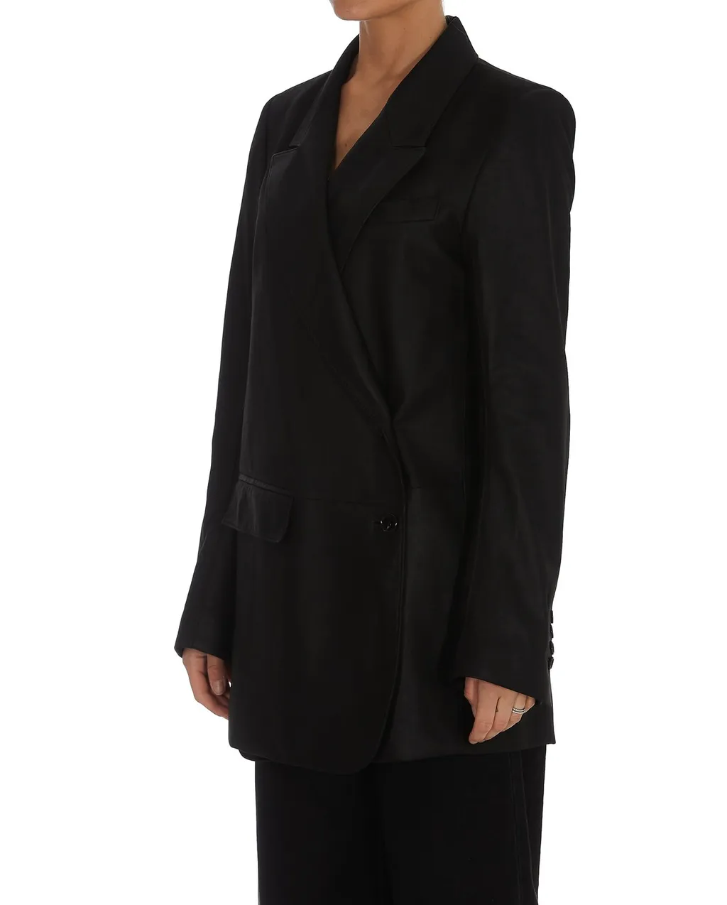 Ann Demeulemeester Oversized Leather Jacket