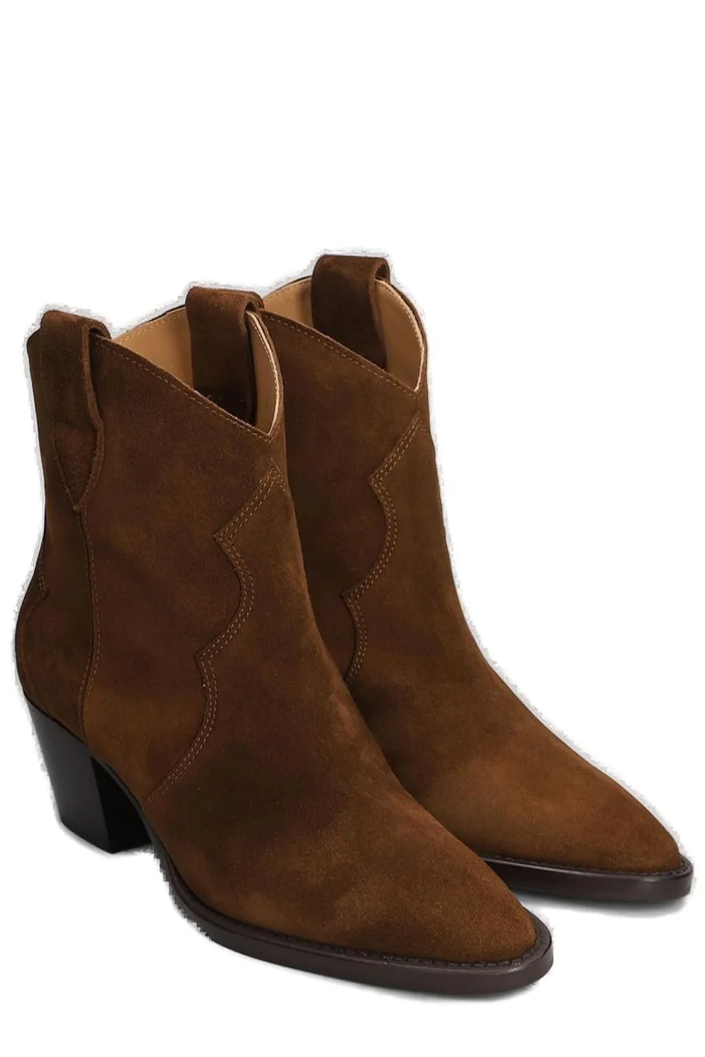 Anna F. Texan Block Heel Ankle Boots