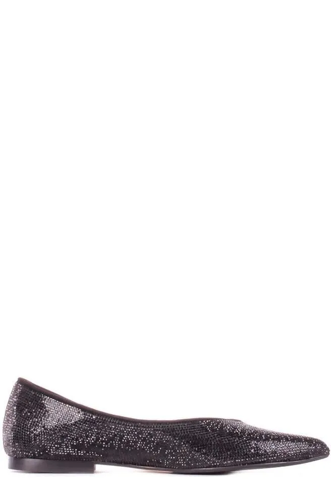 Anna F. Embellished Pointed Toe Ballerina Shoes