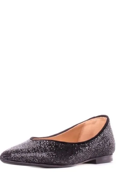 Anna F. Embellished Pointed Toe Ballerina Shoes