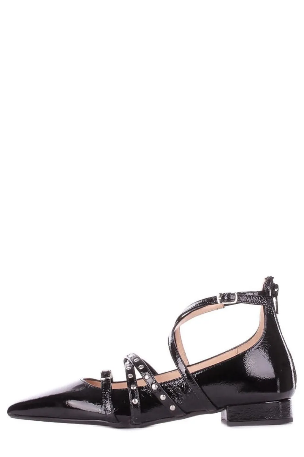 Anna F. Block Heel Studded Pumps