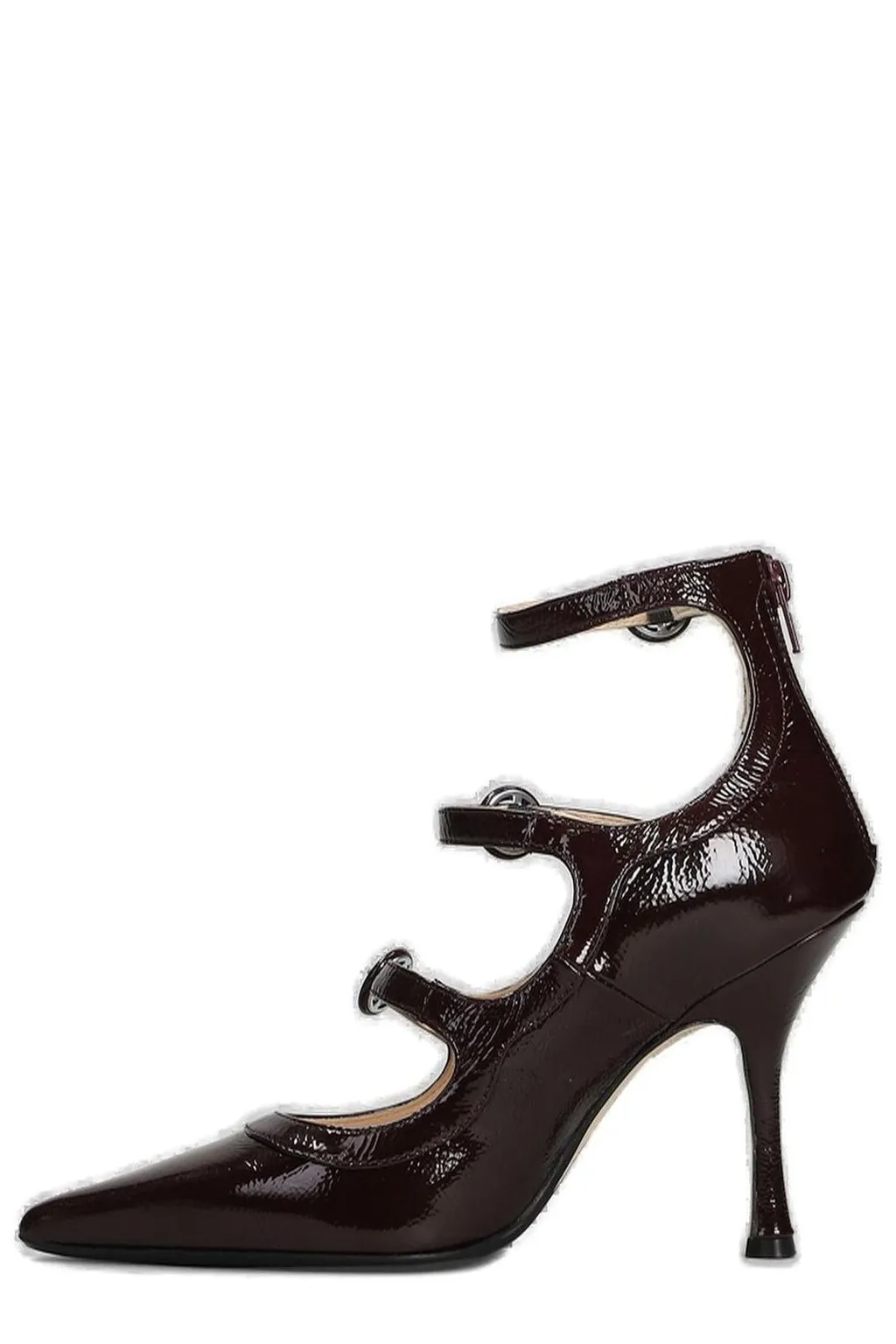 Anna F. Buckle Strapped Stiletto Heel Pumps