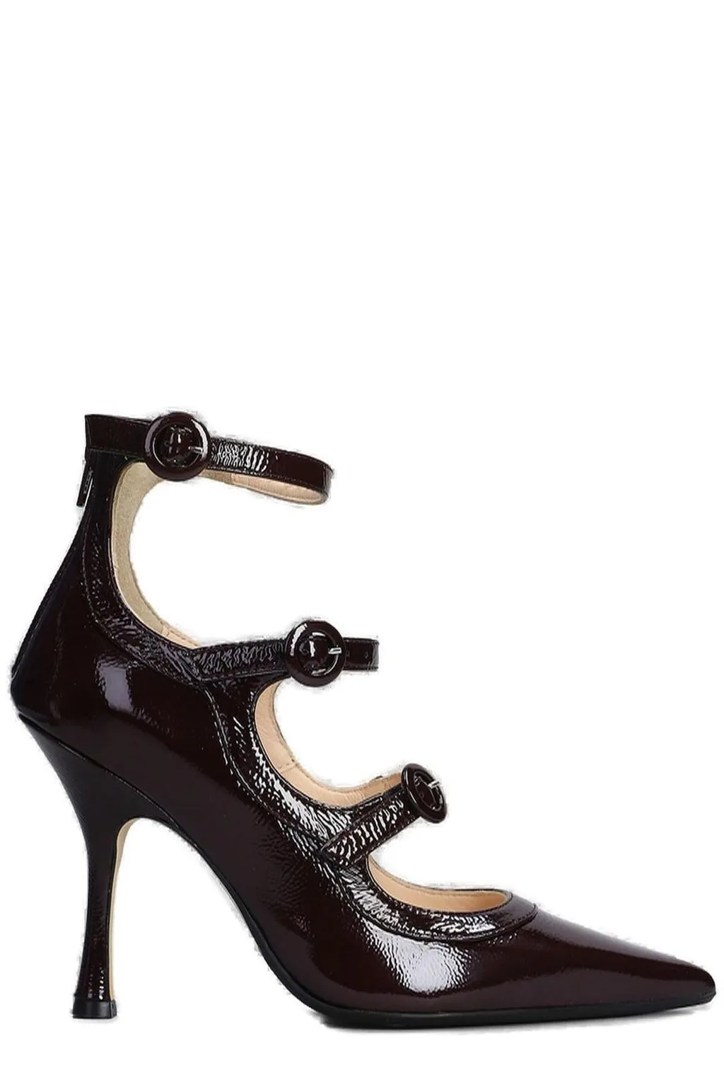 Anna F. Buckle Strapped Stiletto Heel Pumps