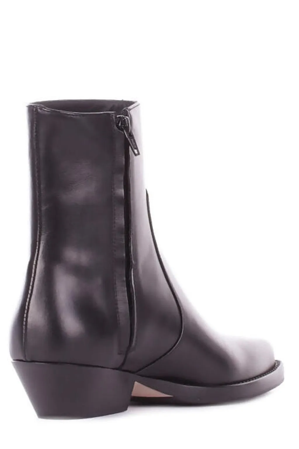Anna F. Side Zipped Cowboy Ankle Boots