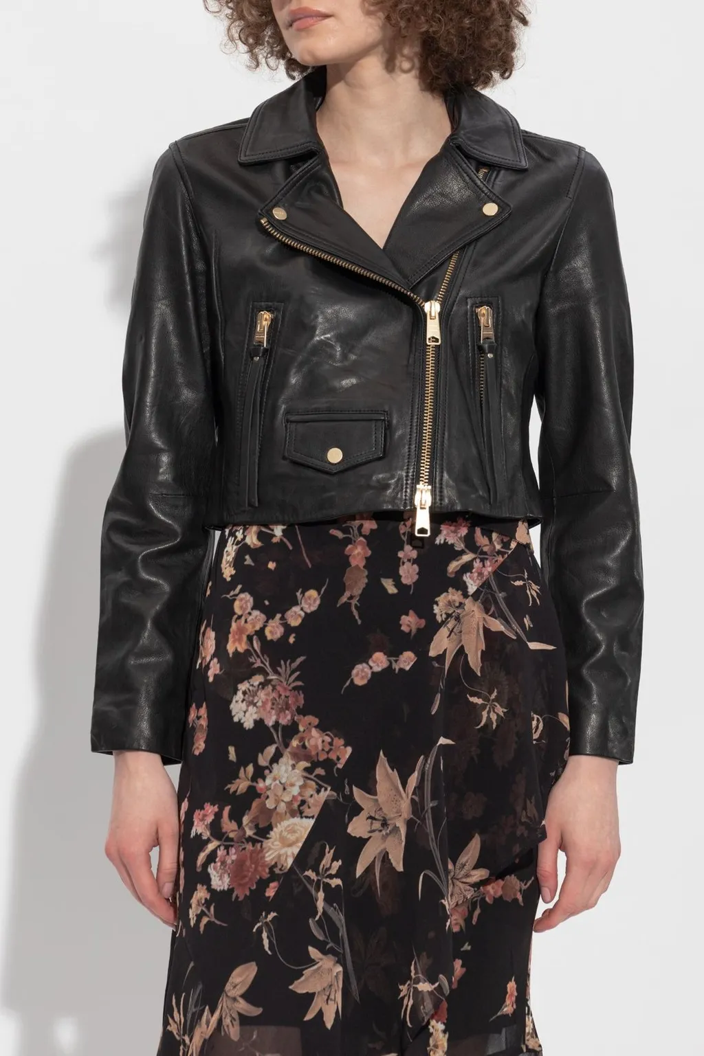 Allsaints Elora Cropped Leather Jacket