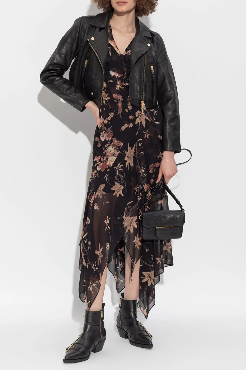 Allsaints Elora Cropped Leather Jacket