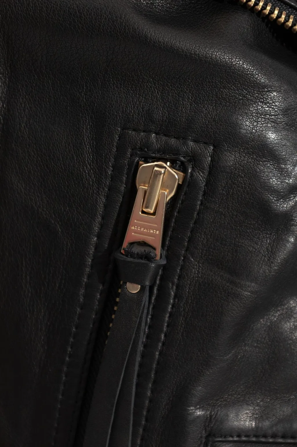 Allsaints Elora Cropped Leather Jacket