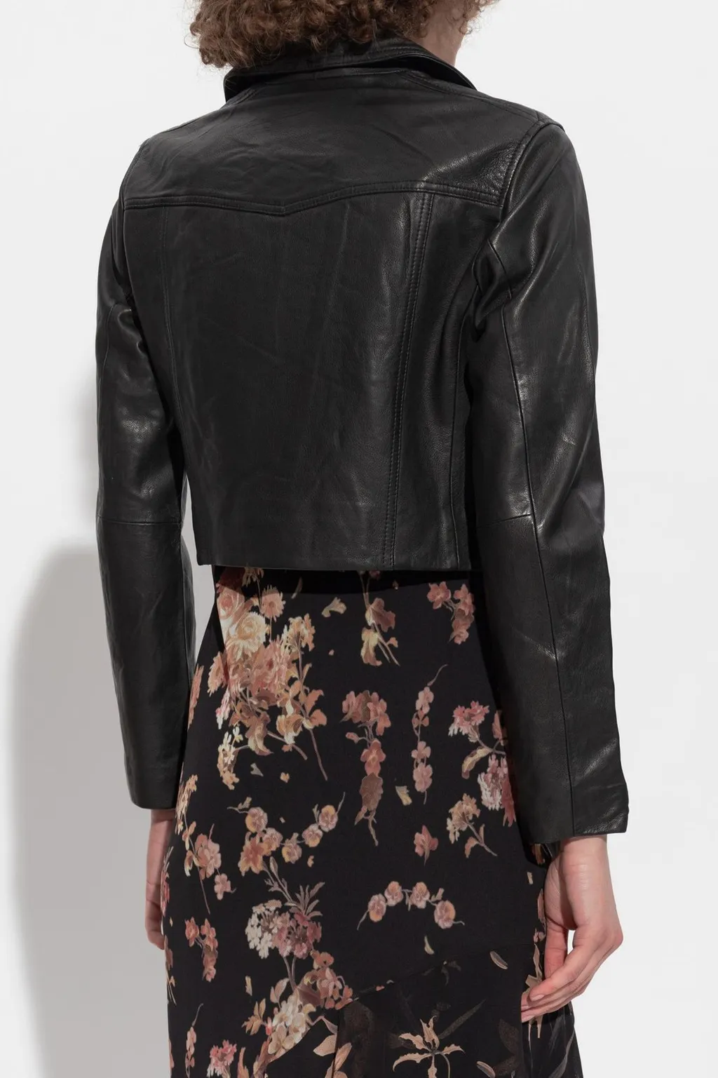 Allsaints Elora Cropped Leather Jacket