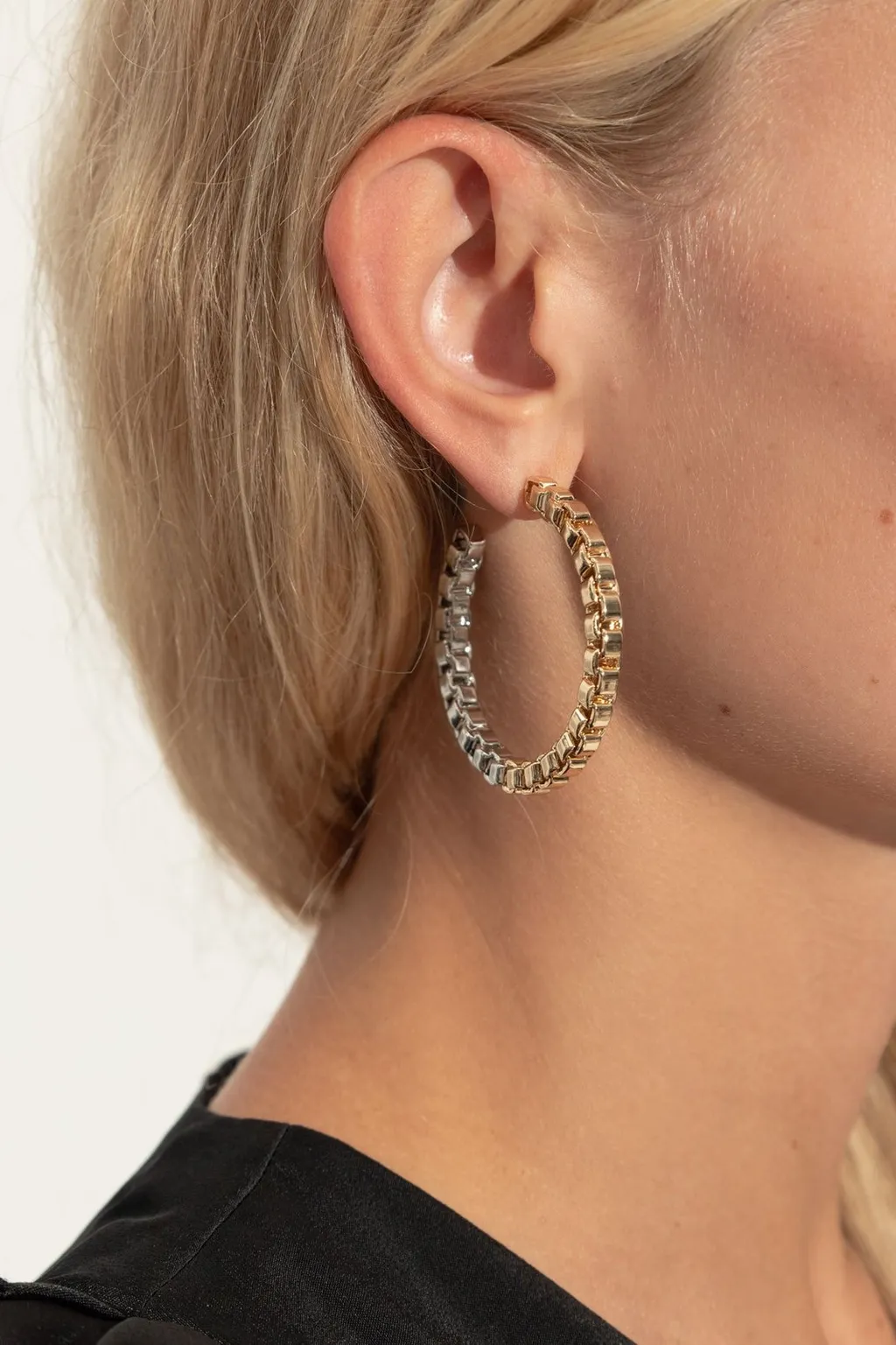 Allsaints Chain-Link Hoop Earrings
