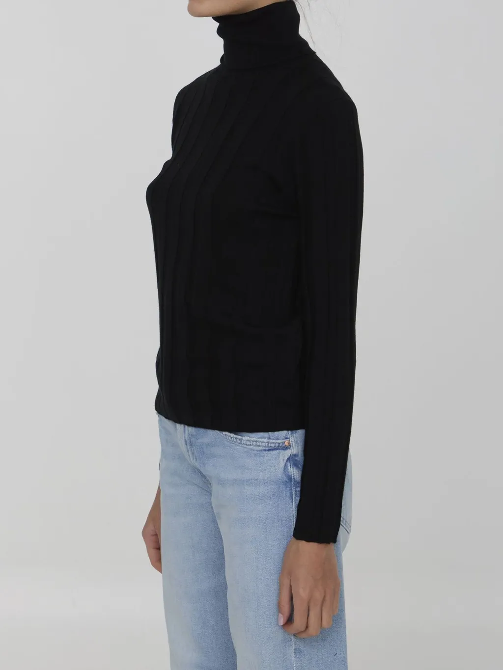 Allude Ribbed Turtleneck Knitwear