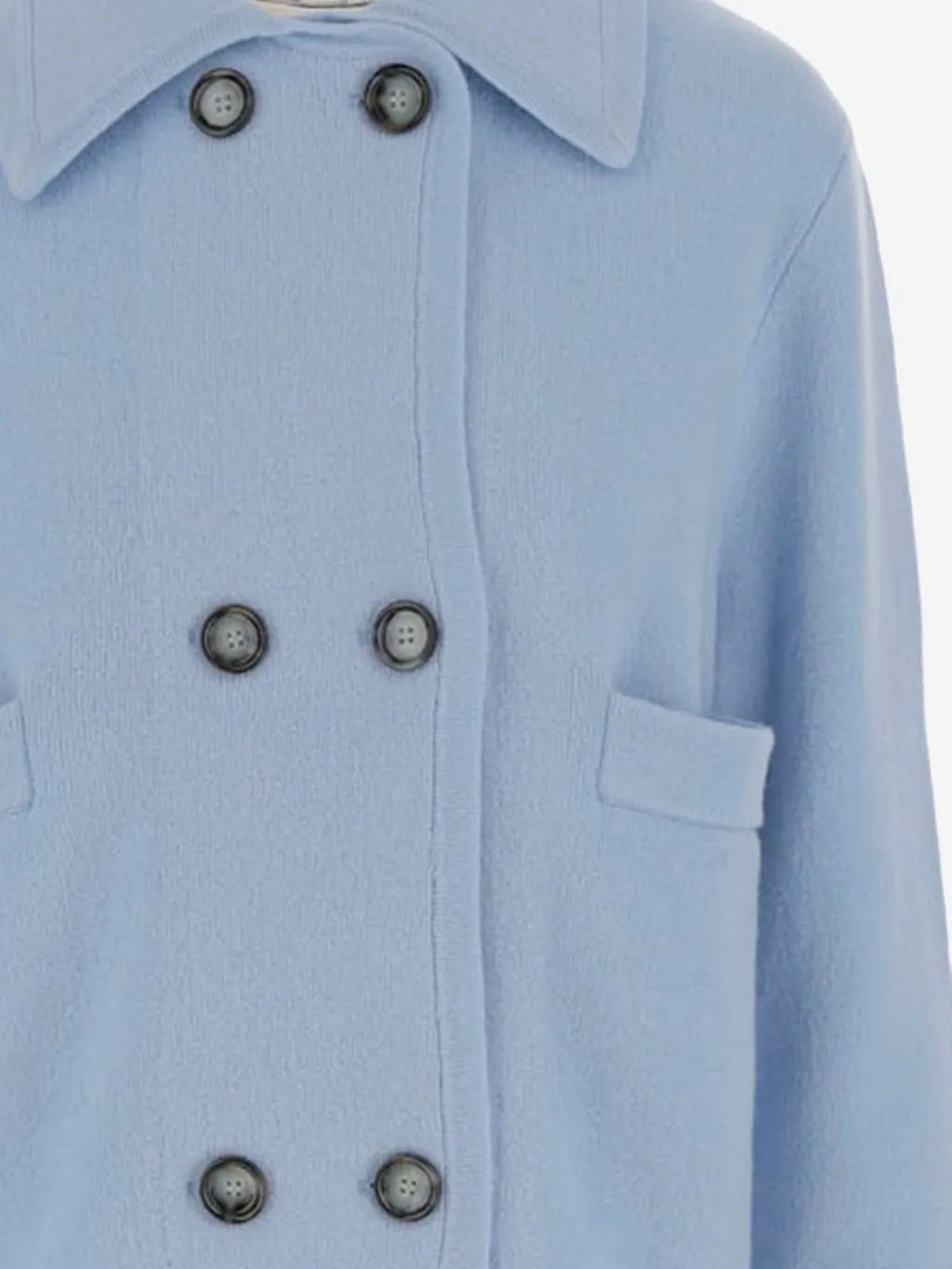 Allude Double-Breasted Wool-Cashmere Jacket