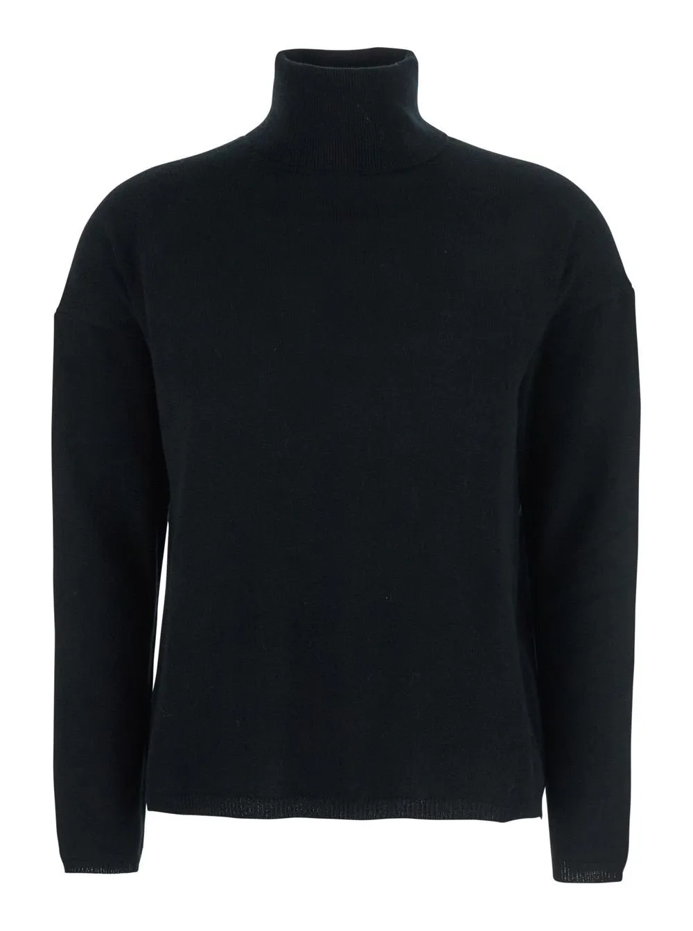 Allude High Neck Dropped Shoulder Knitwear