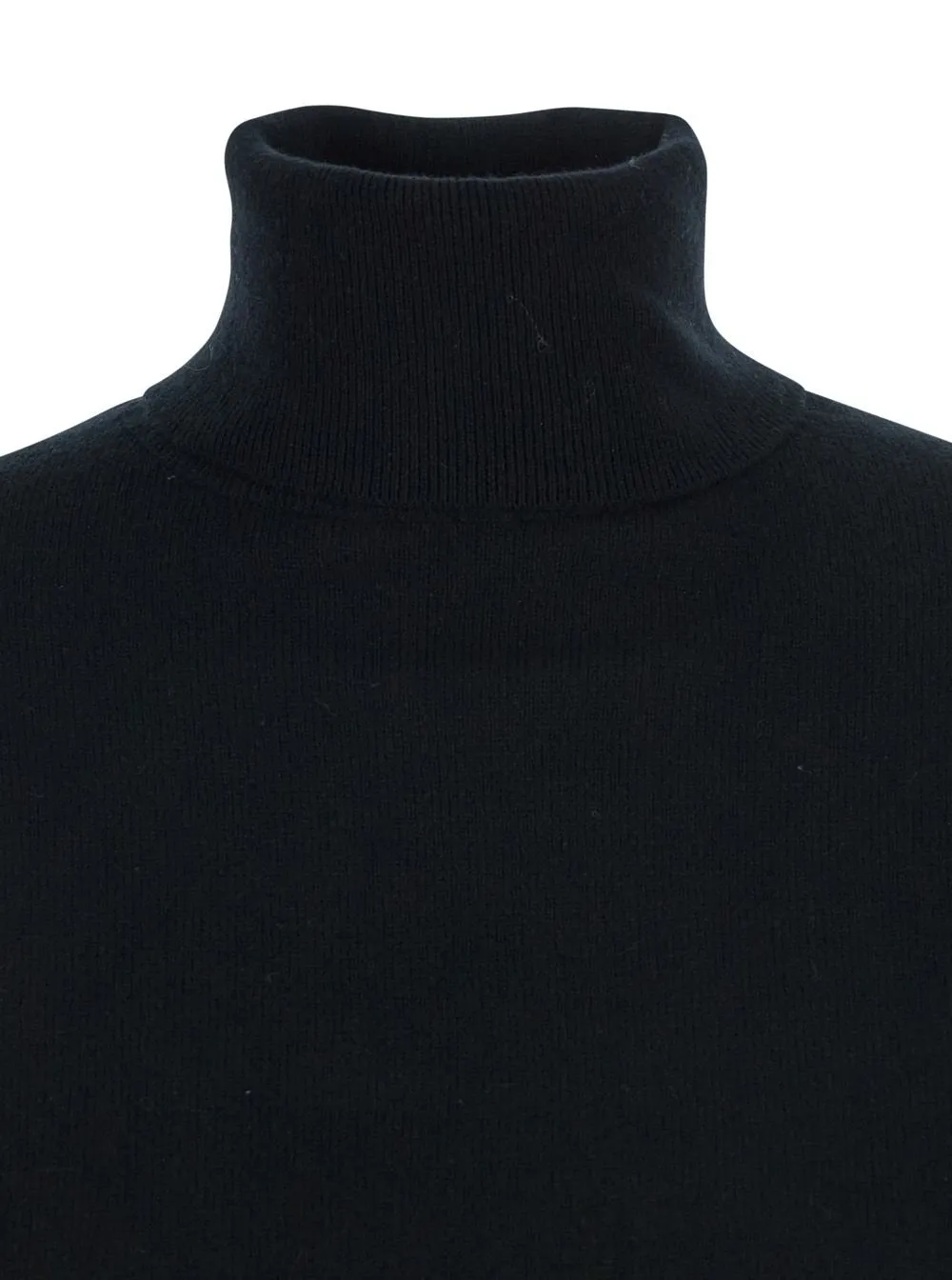 Allude High Neck Dropped Shoulder Knitwear