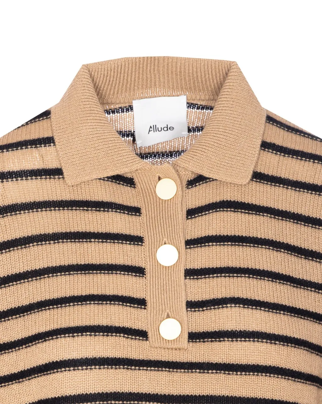 Allude Striped Buttoned Knitwear