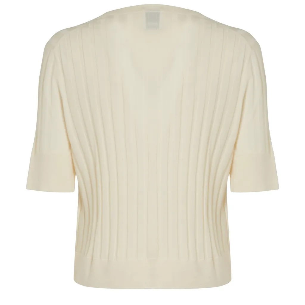 Allude Ribbed Knit Cardigan