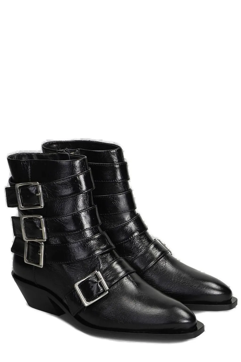 Alohas Eras Buckle Detailed Ankle Boots