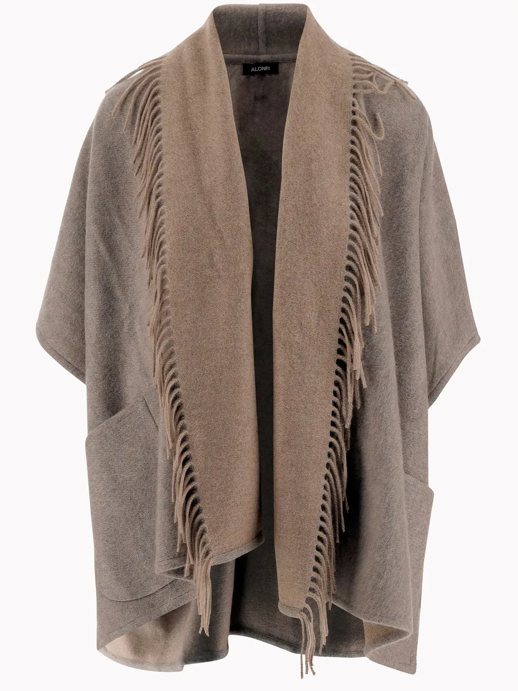 Alonpi Frayed-Edge Cashmere Cape