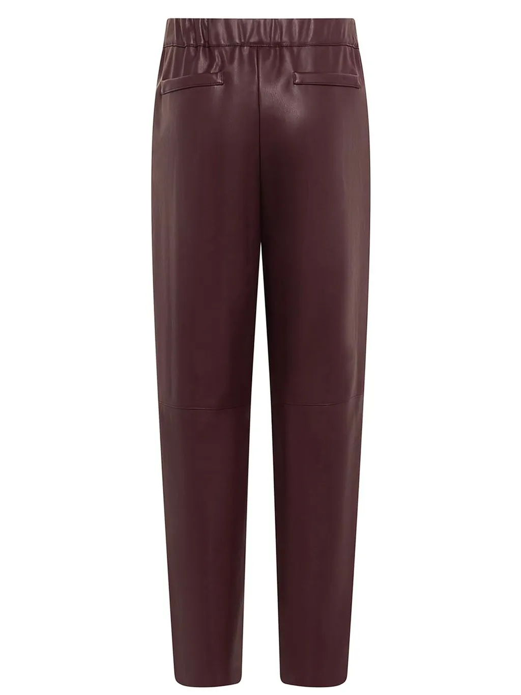 Alpha Studio Faux Leather Straight-Leg Pants