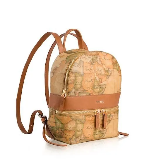 Alviero Martini Map Print Zip Pocket Backpack